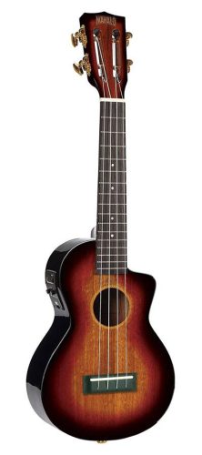 MJ2CE3TS Mahalo Java Series concert ukulele, cutaway, 1V+1T (B-Band), 3 tone sunburst, with padded bag & strap