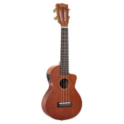   MJ2CETBR Mahalo Java Series concert ukulele, cutaway, 1V+1T (B-Band), transparent brown, with padded bag & strap