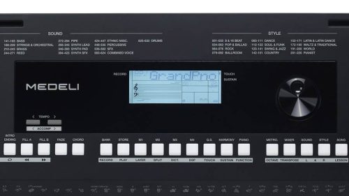 Medeli MK300 Millenium Series – Claviatură cu 61 de clape sensibile la atingere, ecran LCD iluminat, pitch-bend, 2 x 15W