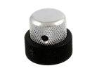 MK3338000 Allparts  concentric stacked knob, vintage style with set screws, chrome top, black bottom, fits USA pots