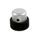 MK3338000 Allparts  concentric stacked knob, vintage style with set screws, chrome top, black bottom, fits USA pots