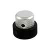 MK3338000 Allparts  concentric stacked knob, vintage style with set screws, chrome top, black bottom, fits USA pots