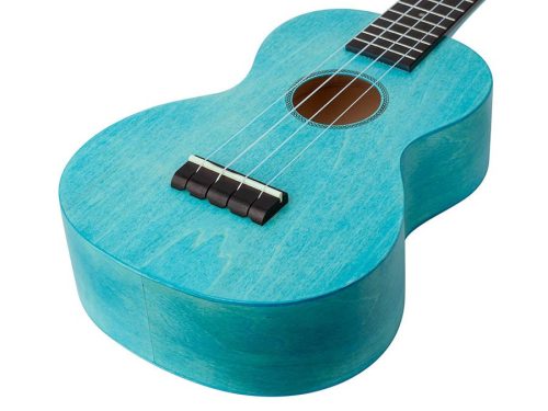 Mahalo ML2AB Island Series – Konzert-Ukulele, Aqua Blue, Lindenkorpus mit gewölbtem Rücken, Aquila Saiten, mit Tasche
