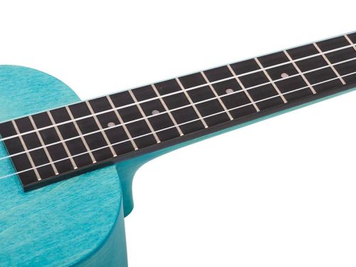Mahalo ML2AB Island Series – Konzert-Ukulele, Aqua Blue, Lindenkorpus mit gewölbtem Rücken, Aquila Saiten, mit Tasche