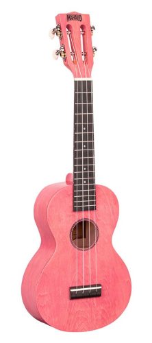 ML2CP Mahalo Island Series concert ukulele, coral pink, with bag