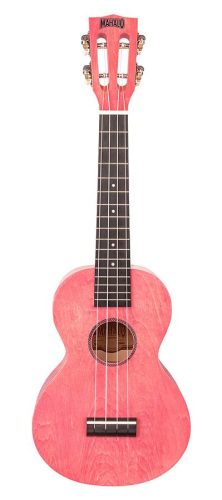 Mahalo ML2CP Island Series – Ukulele concert, Coral Pink, corp tei curbat, corzi Aquila, cu husă