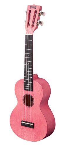 Mahalo ML2CP Island Series – Ukulele concert, Coral Pink, corp tei curbat, corzi Aquila, cu husă