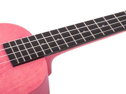 Mahalo ML2CP Island Series – Ukulele concert, Coral Pink, corp tei curbat, corzi Aquila, cu husă