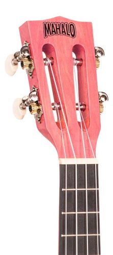 Mahalo ML2CP Island Series – Ukulele concert, Coral Pink, corp tei curbat, corzi Aquila, cu husă
