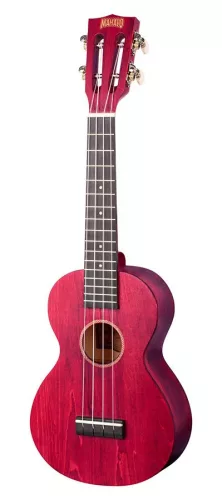 Mahalo ML2CR Island Series – Ukulele concert, Cherry Red, corp tei curbat, corzi Aquila, cu husă