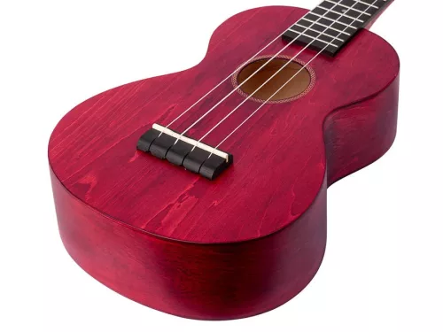 Mahalo ML2CR Island Series – Ukulele concert, Cherry Red, corp tei curbat, corzi Aquila, cu husă