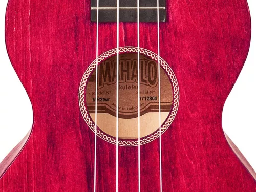 Mahalo ML2CR Island Series – Ukulele concert, Cherry Red, corp tei curbat, corzi Aquila, cu husă