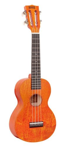 ML2OS Mahalo Island Series concert ukulele, orange sunset, with bag