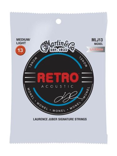 MLJ13 Martin Retro Acoustic string set monel wound, medium Laurence Juber signature 013-017-024-032-042-056