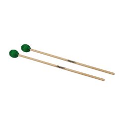   MM-10 Hayman  marimba mallets, 400 mm. maple handle, pair, 36 mm. medium hard head, green