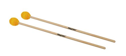 MM-11 Hayman  marimba mallets, 400 mm. maple handle, pair, 33 mm. hard head, orange