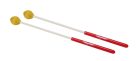 MM-17 Hayman  marimba mallets, 350 mm. white fiber handle, pair, 29 mm. medium head, orange