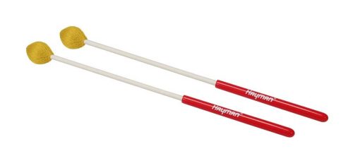 MM-17 Hayman  marimba mallets, 350 mm. white fiber handle, pair, 29 mm. medium head, orange