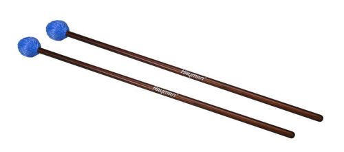 MM-2 Hayman  marimba mallets, 425 mm. rattan handle, pair, 33 mm. soft head, blue