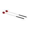 MM-21 Hayman  marimba mallets, 370 mm. plastic handle, pair, 36 mm. hard head, red