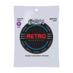   MM11PK3 Martin Retro Acoustic string set 3 PACK monel wound, custom light, 011-014-023-031-041-052