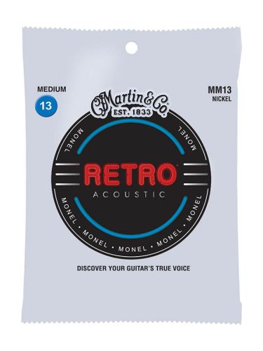 MM13 Martin Retro Acoustic string set monel wound, medium 013-017-026-035-045-056