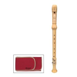   MNL-330 Meinel  alto recorder, key: F, German system, maple, natural, 3-piece, with key