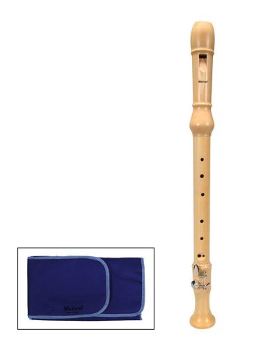 MNL-331 Meinel  alto recorder, key: F, Baroque system, maple, natural, 3-piece, with key