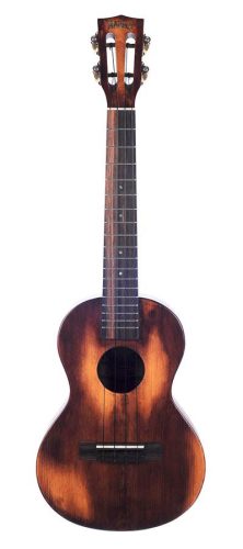 MO3 Mahalo Historic Series all solid tenor ukulele, historic brown, with heavy duty bag