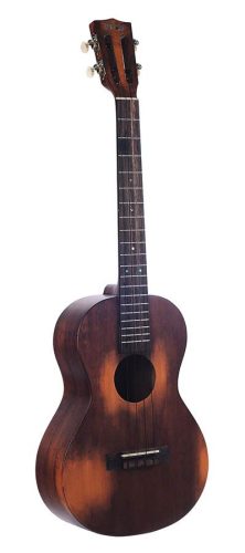 MO4 Mahalo Historic Series all solid baritone ukulele, historic brown, with heavy duty bag