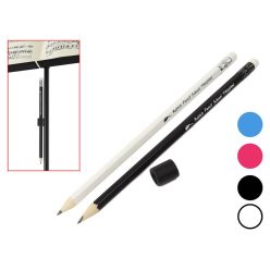   MP-06-BU Artino  set of pencils with eraser, black and white, 2B, includes one removable blue magnet