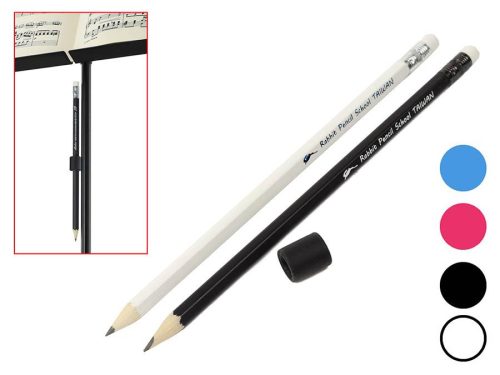 MP-06-BU Artino  set of pencils with eraser, black and white, 2B, includes one removable blue magnet