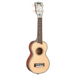   MP1 Mahalo Pearl Series solid top soprano ukulele, natural, with bag