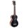 MP1BK Mahalo Pearl Series solid top soprano ukulele, black, with bag