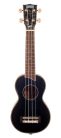 MP1BK Mahalo Pearl Series solid top soprano ukulele, black, with bag