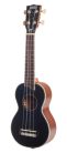 MP1BK Mahalo Pearl Series solid top soprano ukulele, black, with bag