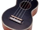 MP1BK Mahalo Pearl Series solid top soprano ukulele, black, with bag