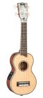 MP1E Mahalo Pearl Series solid top soprano ukulele, with MEQ2 9v preamp, natural, with bag