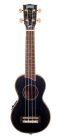 MP1EBK Mahalo Pearl Series solid top soprano ukulele, with MEQ2 9v preamp, black, with bag