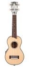 MP1E Mahalo Pearl Series solid top soprano ukulele, with MEQ2 9v preamp, natural, with bag