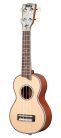 MP1E Mahalo Pearl Series solid top soprano ukulele, with MEQ2 9v preamp, natural, with bag