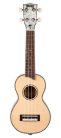 MP1 Mahalo Pearl Series solid top soprano ukulele, natural, with bag