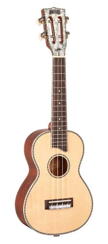 MP2 Mahalo Pearl Series solid top concert ukulele, natural, with bag