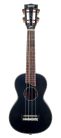 MP2BK Mahalo Pearl Series solid top concert ukulele, black, with bag