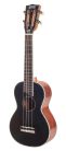 MP2BK Mahalo Pearl Series solid top concert ukulele, black, with bag