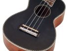 MP2BK Mahalo Pearl Series solid top concert ukulele, black, with bag