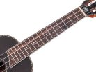 MP2BK Mahalo Pearl Series solid top concert ukulele, black, with bag