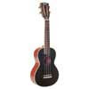 MP2BK Mahalo Pearl Series solid top concert ukulele, black, with bag