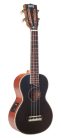 MP2EBK Mahalo Pearl Series solid top concert ukulele, with MEQ2 9v preamp, black, with bag