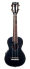 MP2EBK Mahalo Pearl Series solid top concert ukulele, with MEQ2 9v preamp, black, with bag